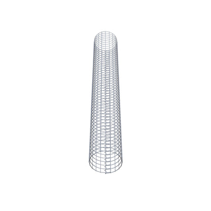 Columna de gaviones redonda 32 cm de diámetro, 230 cm de altura, malla 5 cm x 5 cm