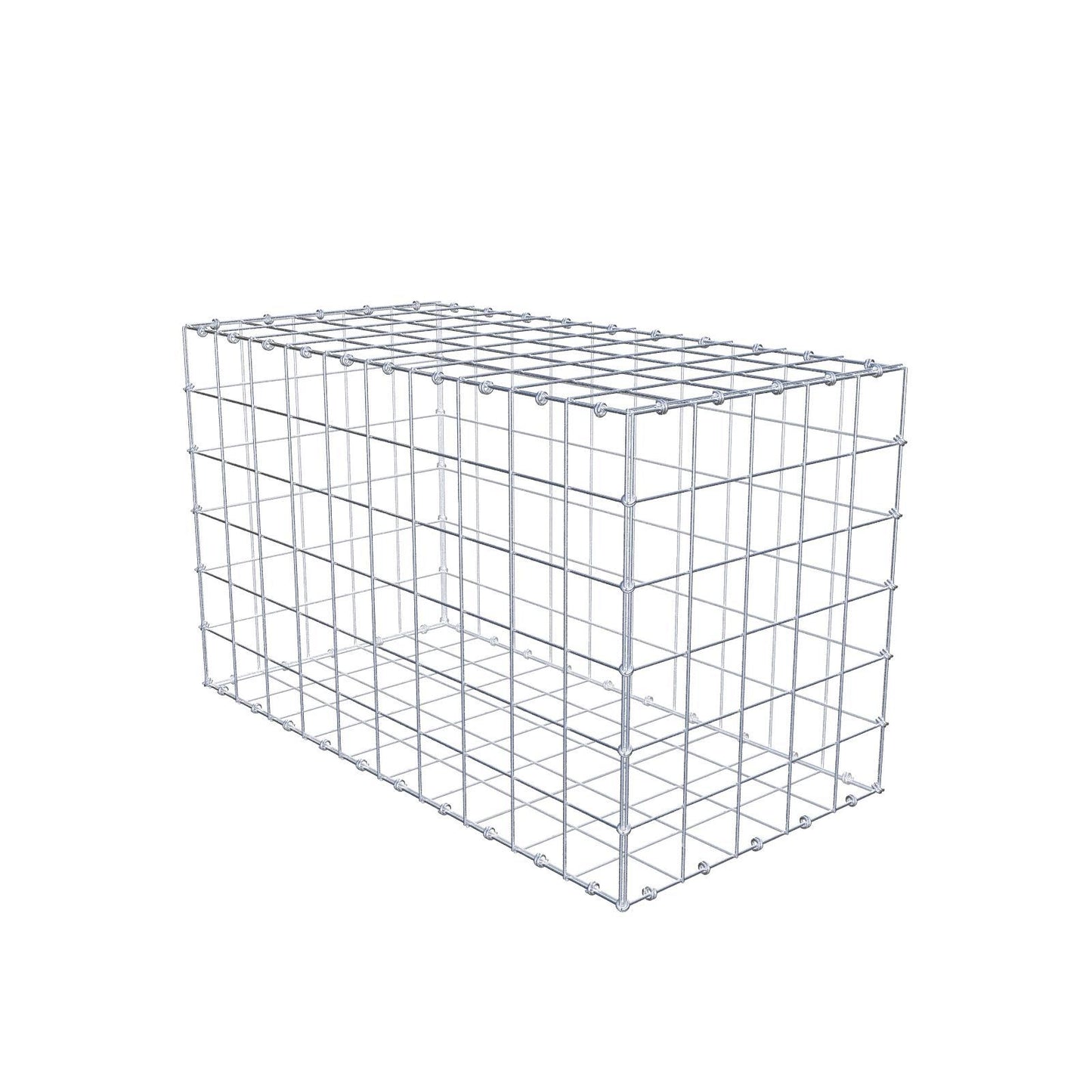 Gabion 100 cm x 60 cm x 50 cm (L x H x D), mesh size 10 x 10 cm, spiral ring