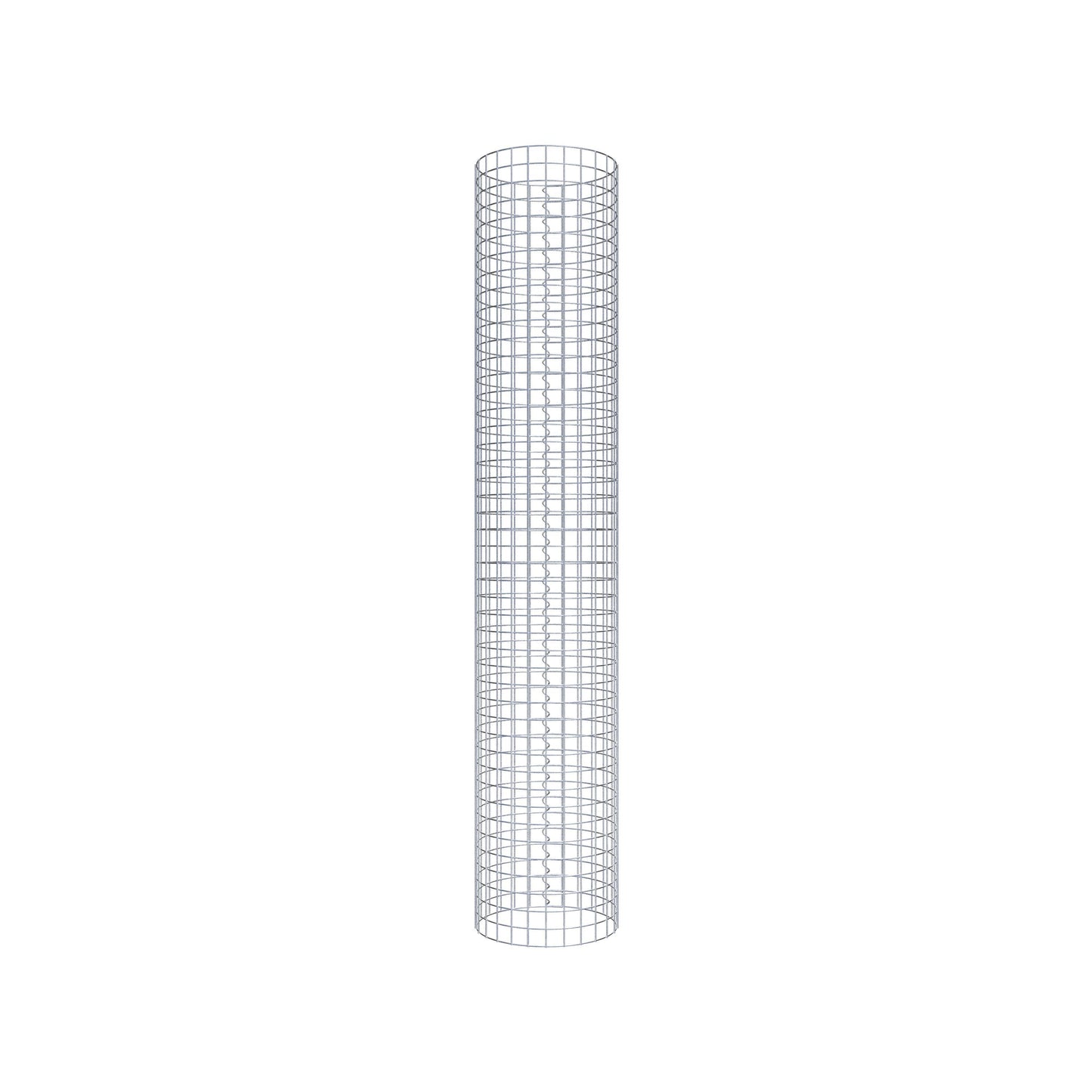 Colonna gabbionata rotonda 42 cm di diametro, 230 cm di altezza, maglia 5 cm x 5 cm