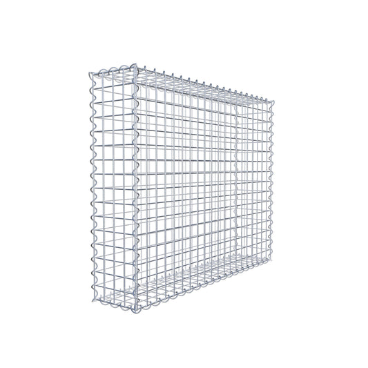Schanskorf 100 cm x 80 cm x 20 cm (L x H x D), maaswijdte 5 cm x 5 cm, spiraalvormig