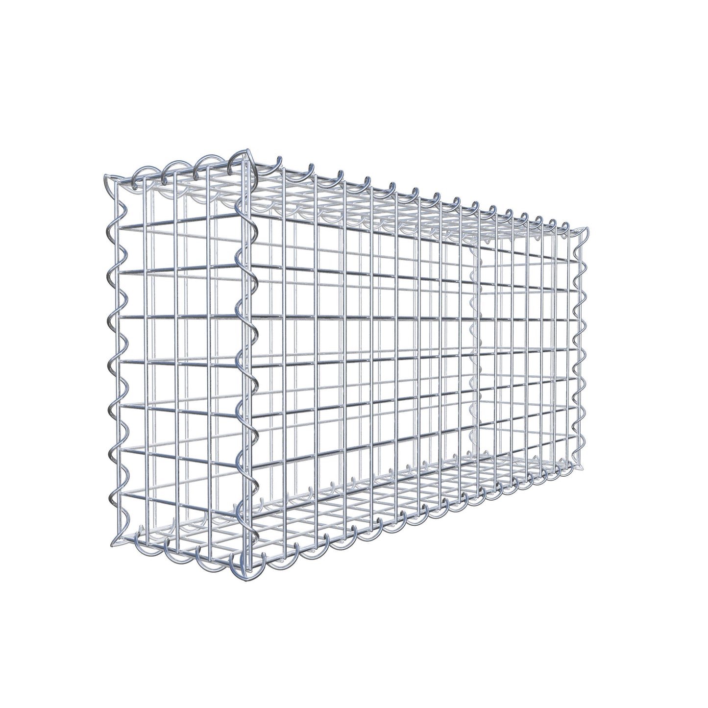 Gabione 80 cm x 40 cm x 20 cm (L x H x T), Maschenweite 5 cm x 5 cm, Spirale