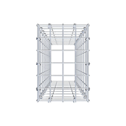 Anbaugabione Typ 3 100 cm x 20 cm x 30 cm (L x H x T), Maschenweite 5 cm x 10 cm, C-Ring