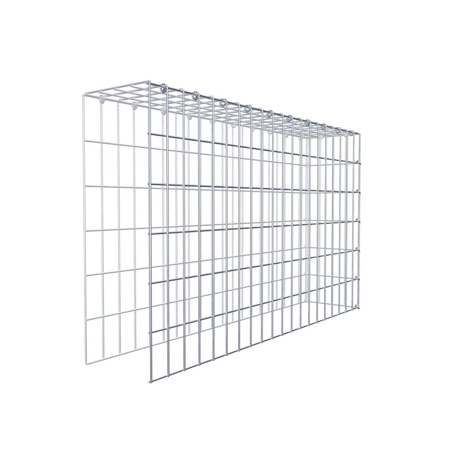 Type 4 oplegkorf 100 cm x 60 cm x 20 cm (L x H x D), maaswijdte 5 cm x 10 cm, C-ring