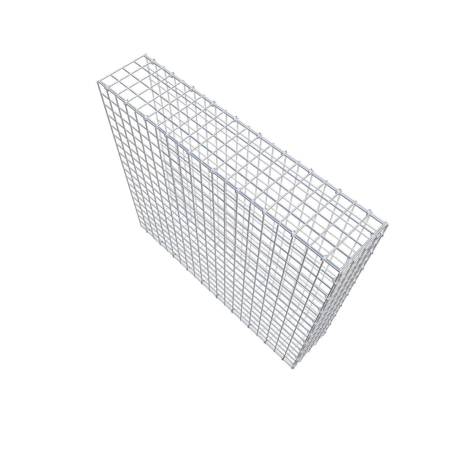 Monteret gabion type 2 100 cm x 90 cm x 20 cm (L x H x D), maskestørrelse 5 cm x 5 cm, C-ring