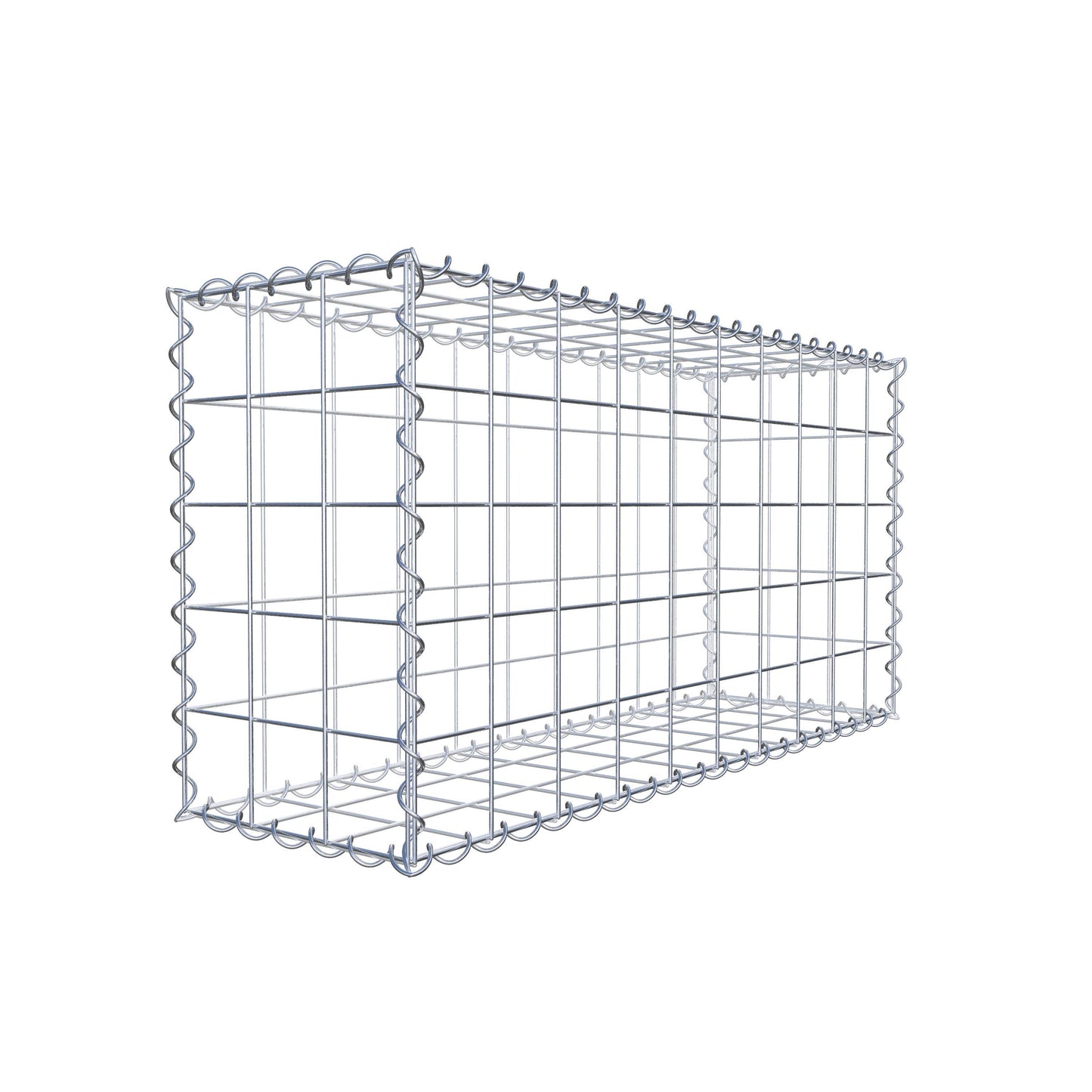 Lot de 2 gabions 100 cm x 50 cm x 30 cm (L x H x P), mailles 10 x 10 cm, spirale