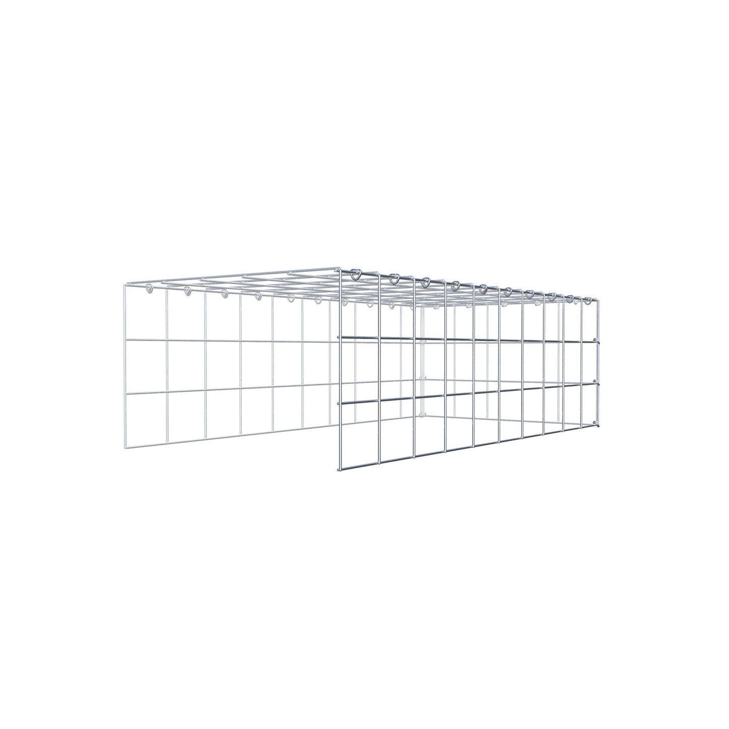Fourche rapportée type 4 100 cm x 30 cm x 50 cm (L x H x P), mailles 10 cm x 10 cm, anneau C