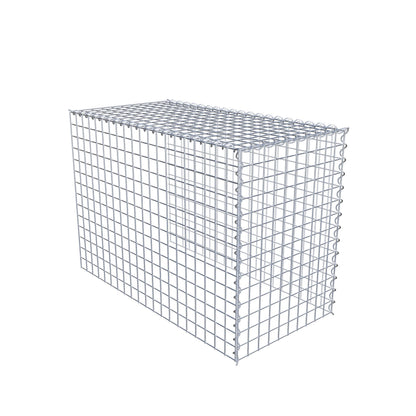 Opvokset gabion type 4 100 cm x 70 cm x 50 cm (L x H x D), maskestørrelse 5 cm x 5 cm, spiral