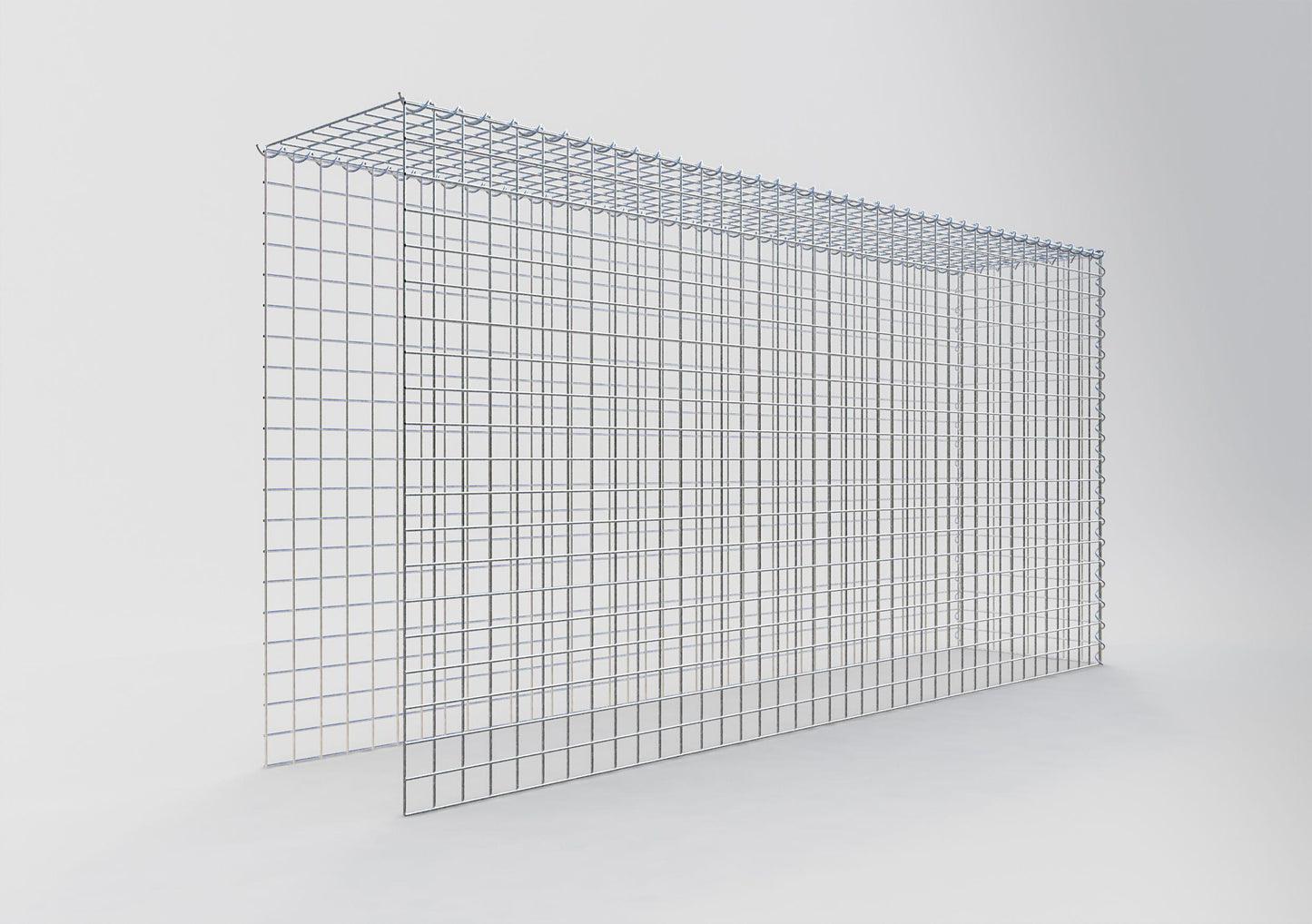 Gabion rapporté type 4 200 cm x 100 cm x 40 cm (L x H x P), mailles 5 cm x 5 cm, spirale