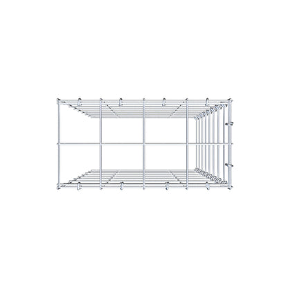 Monteret gabion type 4 80 cm x 40 cm x 20 cm (L x H x D), maskestørrelse 10 cm x 10 cm, C-ring