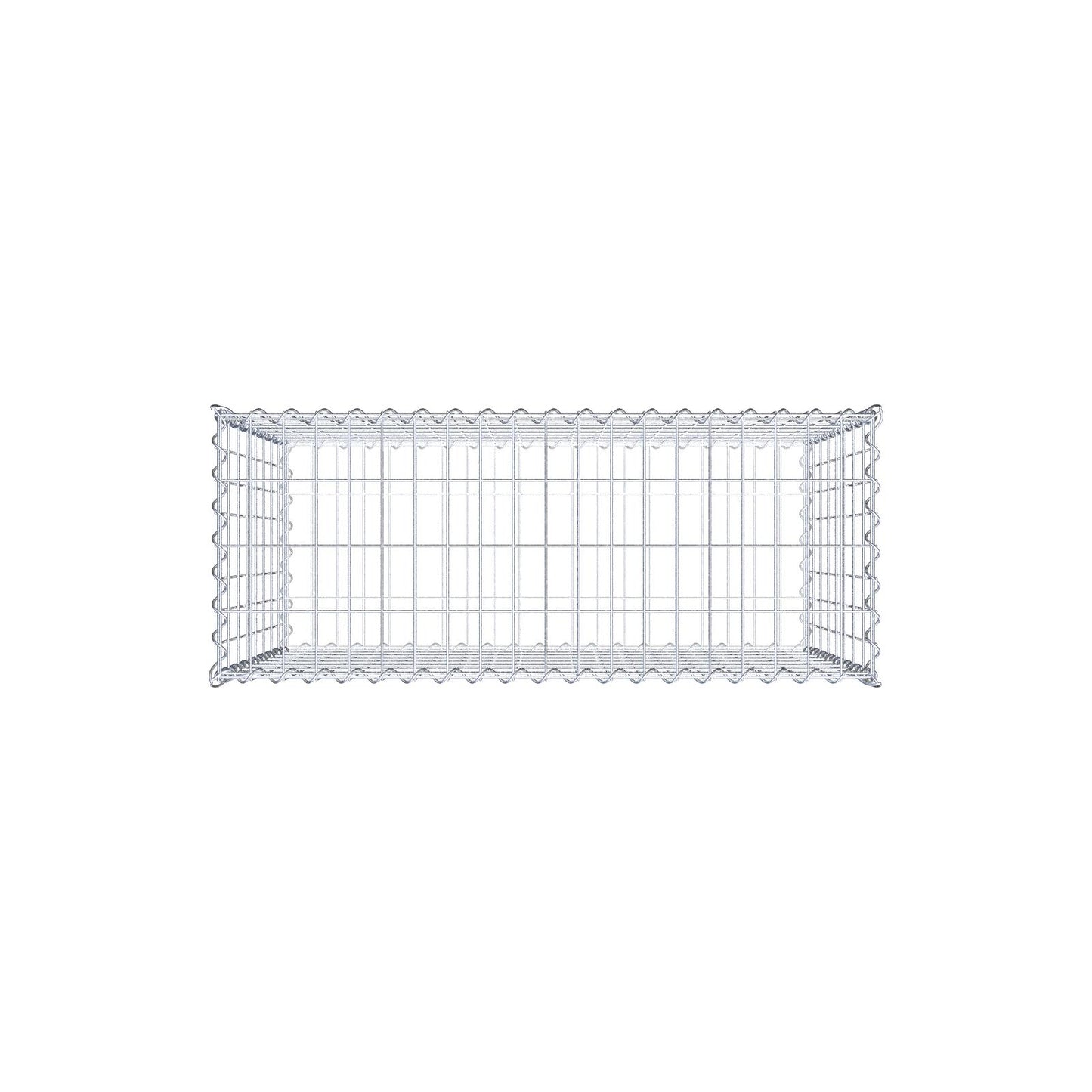 Gabione 100 cm x 80 cm x 40 cm (L x H x T), Maschenweite 5 cm x 10 cm, Spirale