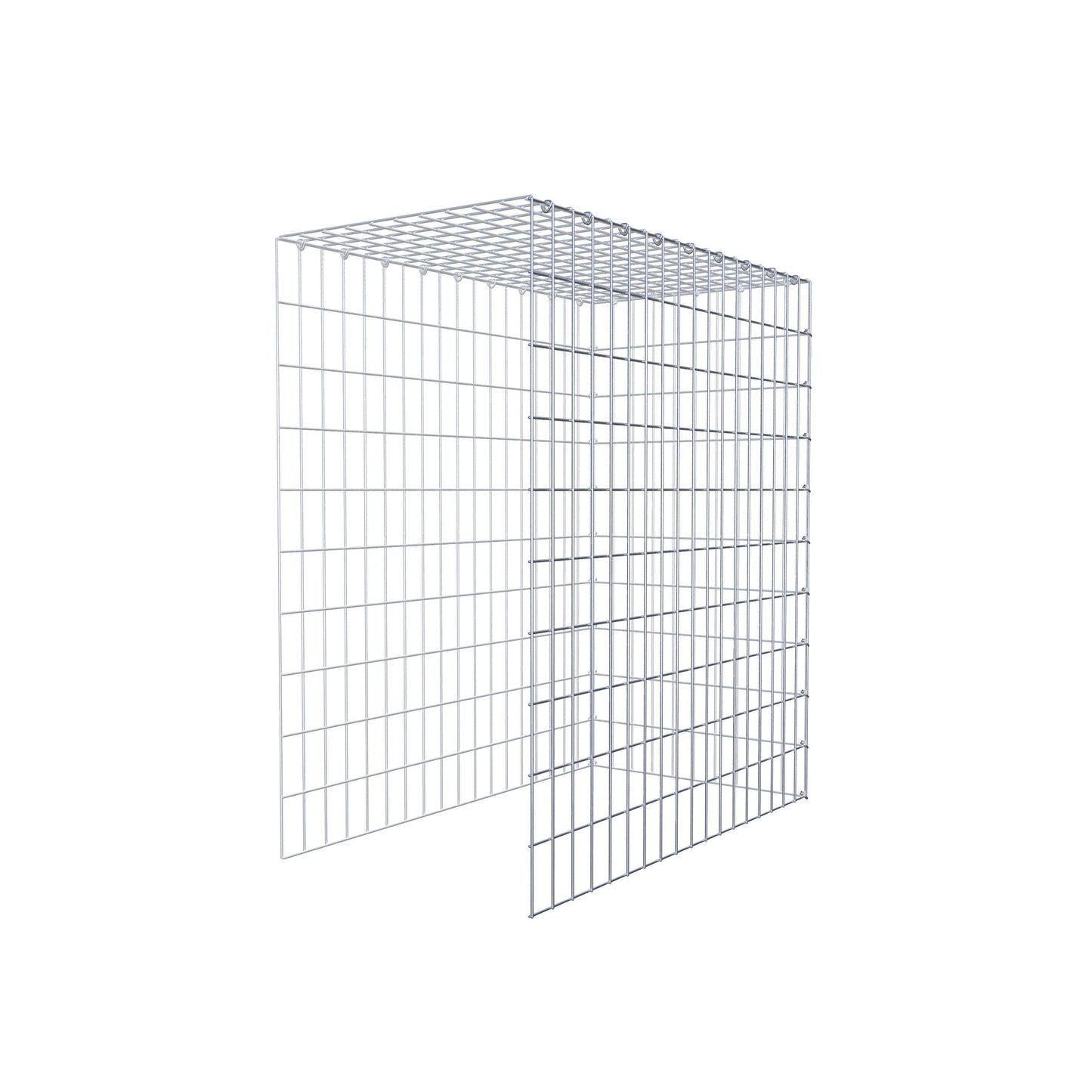 Opbouw schanskorf type 4 100 cm x 90 cm x 50 cm (L x H x D), maaswijdte 5 cm x 10 cm, C-ring