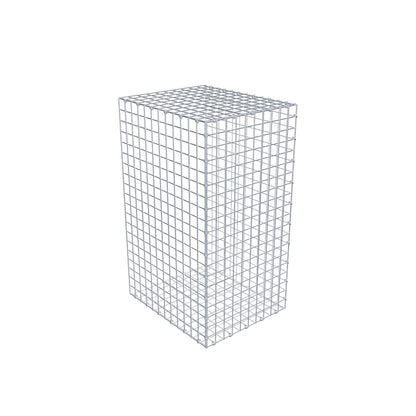 Bevestigbare schanskorf type 2 100 cm x 60 cm x 50 cm (L x H x D), maaswijdte 5 cm x 5 cm, C-ring