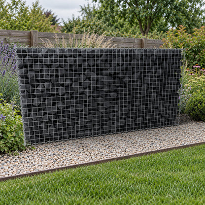 Gabione 200 cm x 100 cm x 40 cm (L x H x T), Maschenweite 5 cm x 5 cm, Spirale