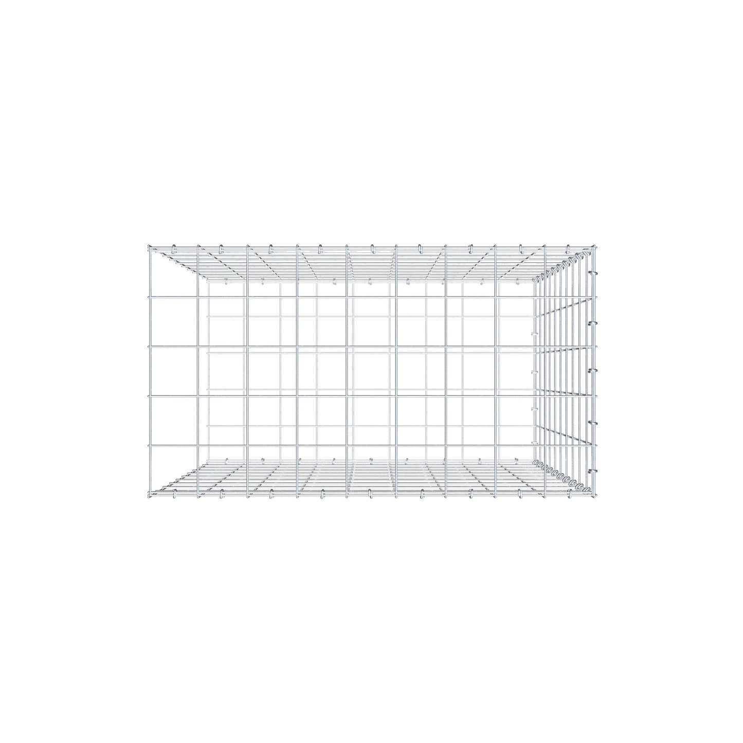 Anbaugabione Typ 2 100 cm x 90 cm x 50 cm (L x H x T), Maschenweite 10 cm x 10 cm, C-Ring