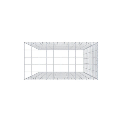 Fourche rapportée type 4 200 cm x 100 cm x 50 cm (L x H x P), mailles 10 cm x 10 cm, anneau en C