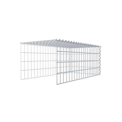 Grown-on gabion type 4 100 cm x 40 cm x 50 cm (L x H x D), mesh size 5 cm x 10 cm, spiral