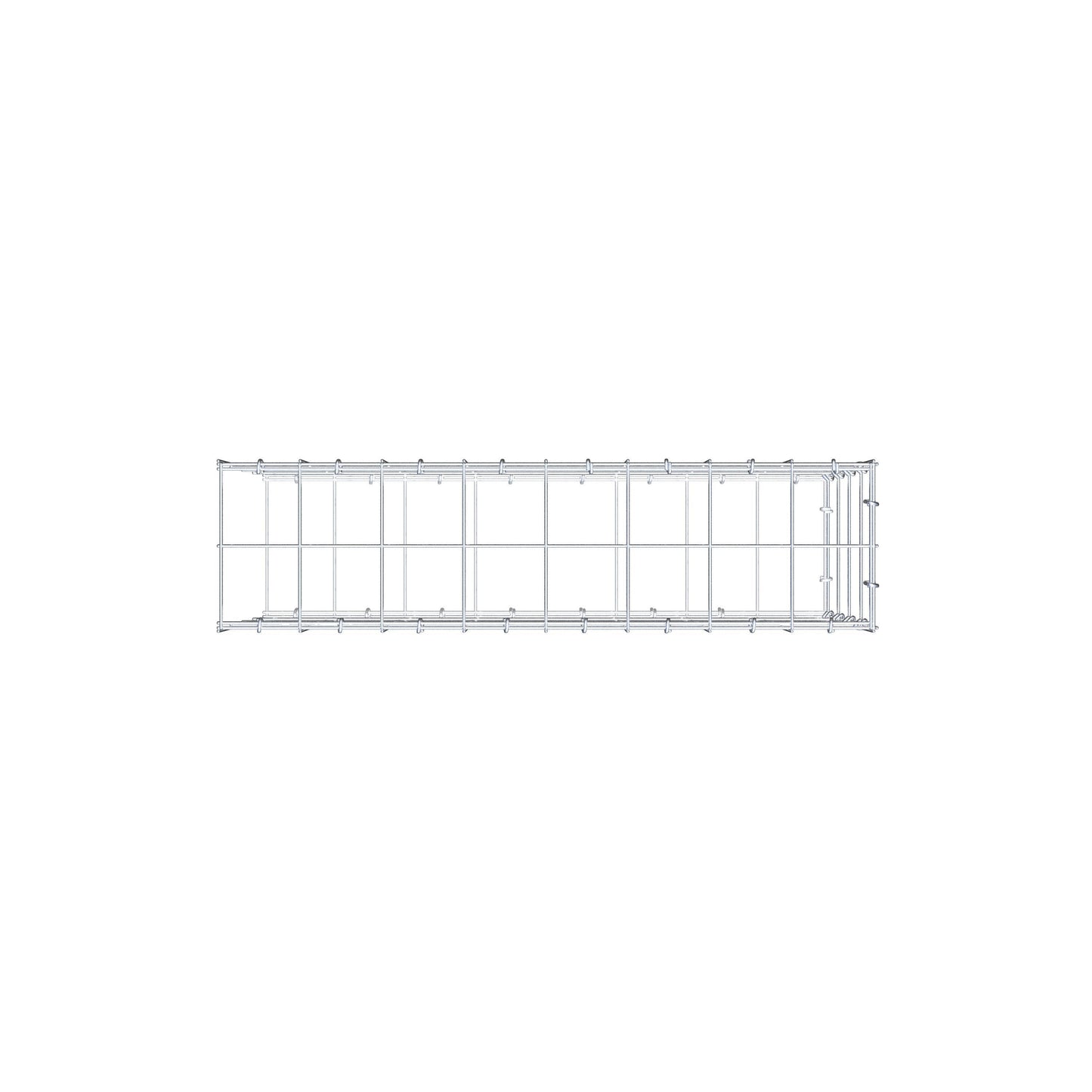 Toegevoegde pool type 2 80 cm x 40 cm x 20 cm (L x H x D), maaswijdte 10 cm x 10 cm, C-ring