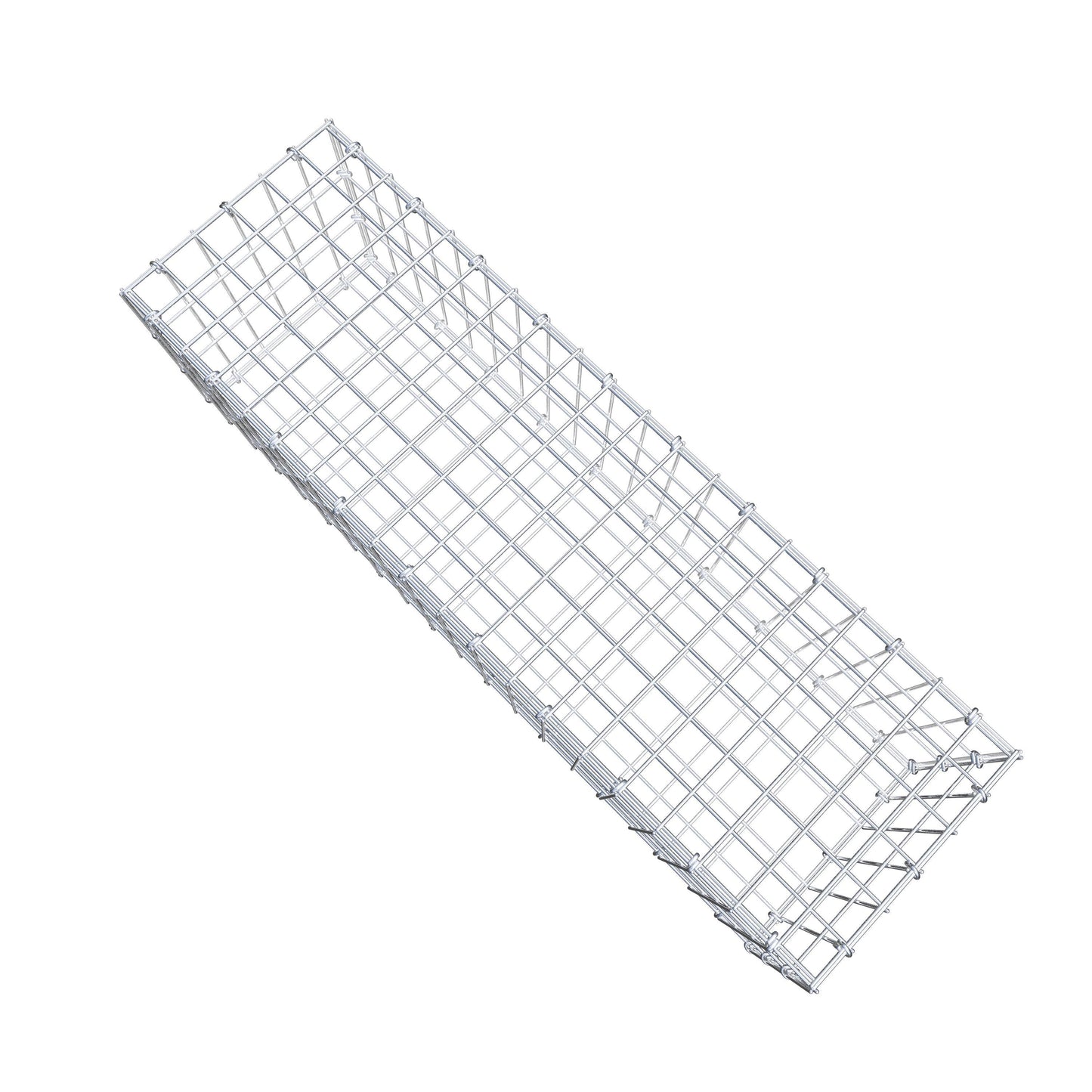 Gavión 100 cm x 30 cm x 30 cm (L x A x P), malla 5 cm x 10 cm, anillo en C