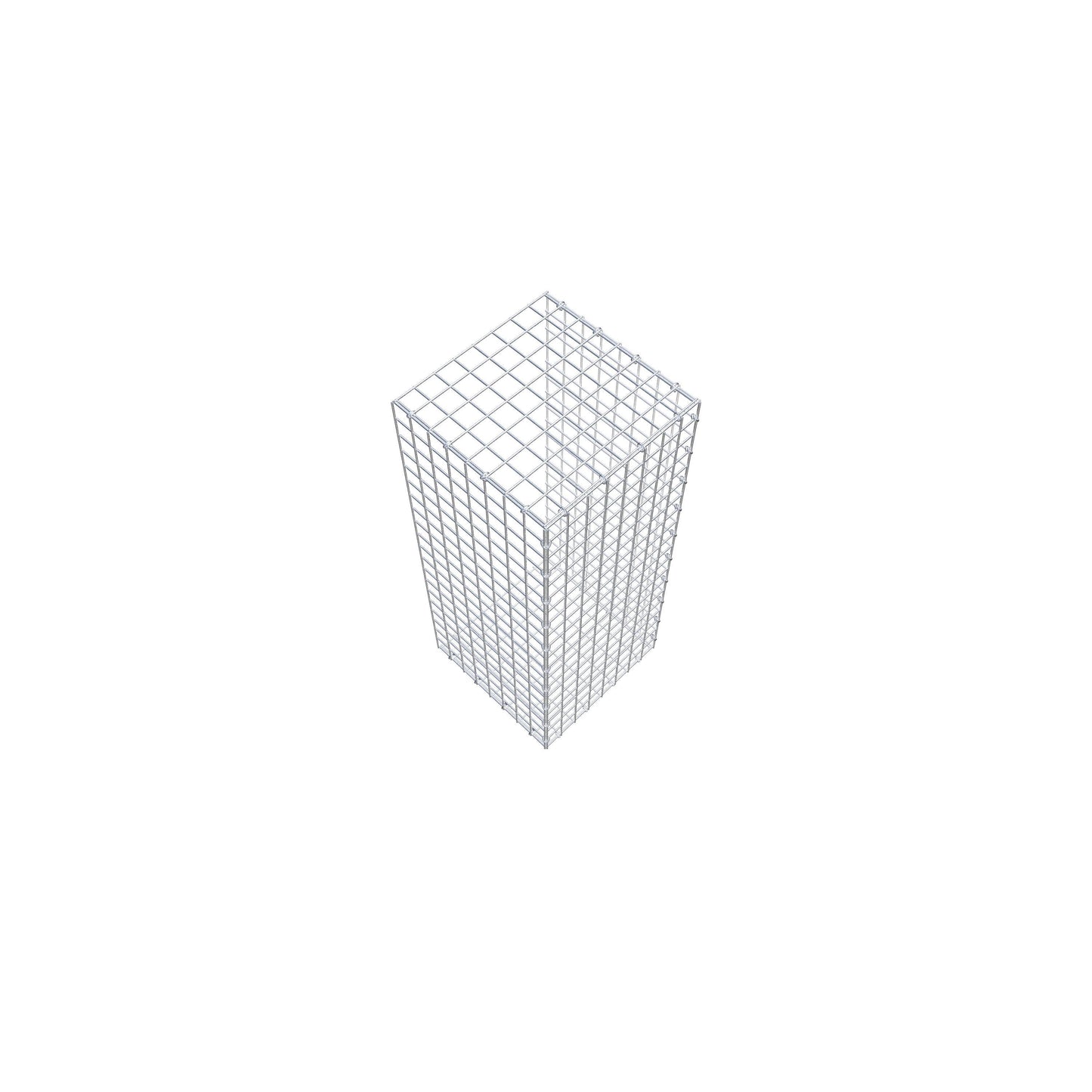 Gavión complementario de tipo 2 100 cm x 40 cm x 40 cm (largo x alto x fondo), malla 5 cm x 5 cm, anillo en C