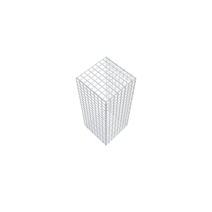 Gavión complementario de tipo 2 100 cm x 40 cm x 40 cm (largo x alto x fondo), malla 5 cm x 5 cm, anillo en C