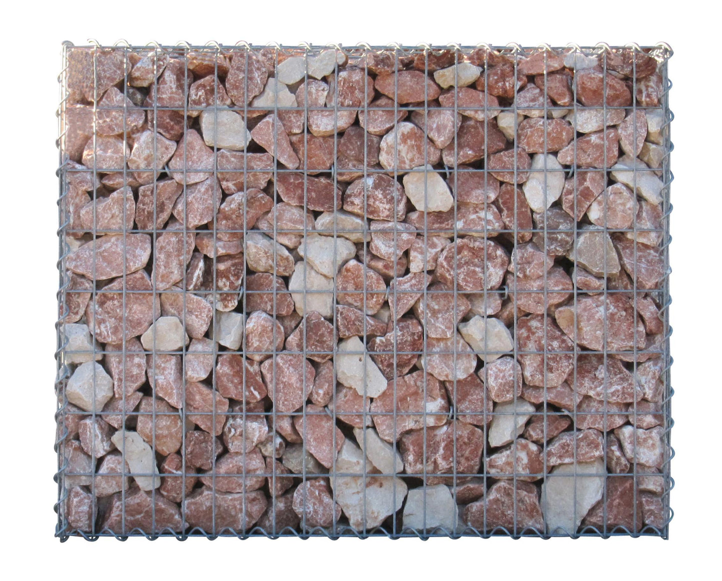 Sats med 2 gabioner 100 cm x 80 cm x 30 cm (L x H x D), maskstorlek 5 x 10 cm, spiral