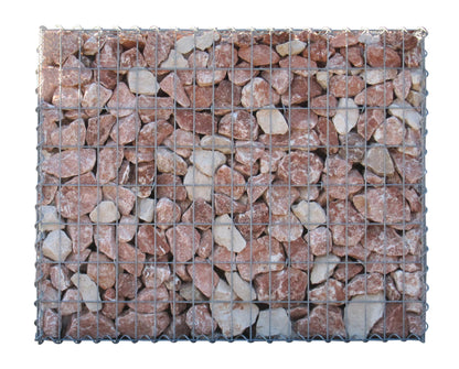Sats med 2 gabioner 100 cm x 80 cm x 30 cm (L x H x D), maskstorlek 5 x 10 cm, spiral