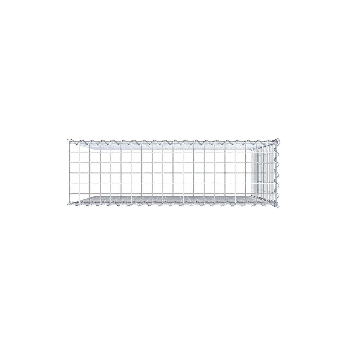 Gabbione aggiuntivo tipo 4 100 cm x 100 cm x 30 cm (L x H x P), dimensione maglia 5 cm x 5 cm, a spirale