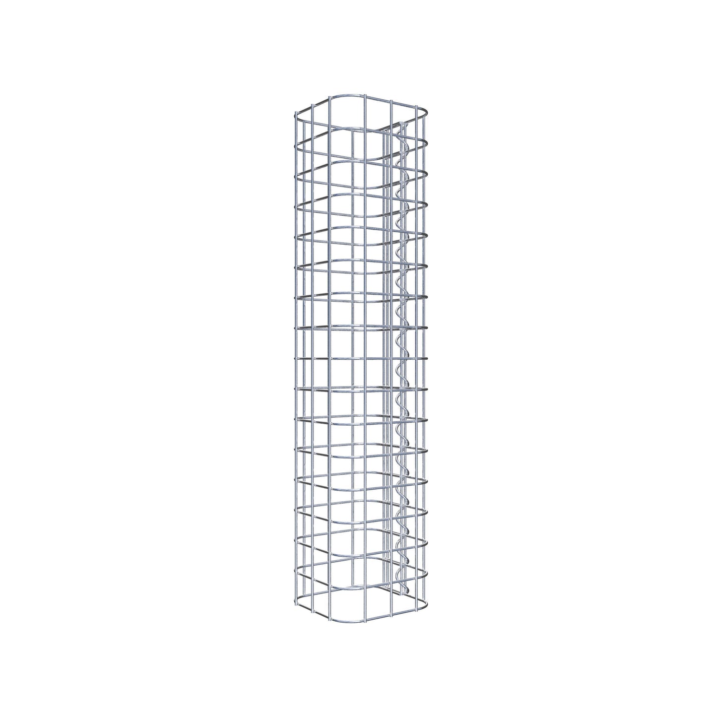 Gabionensäule eckig 17 cm x 17 cm, 80 cm Höhe, MW 5 cm x 5 cm