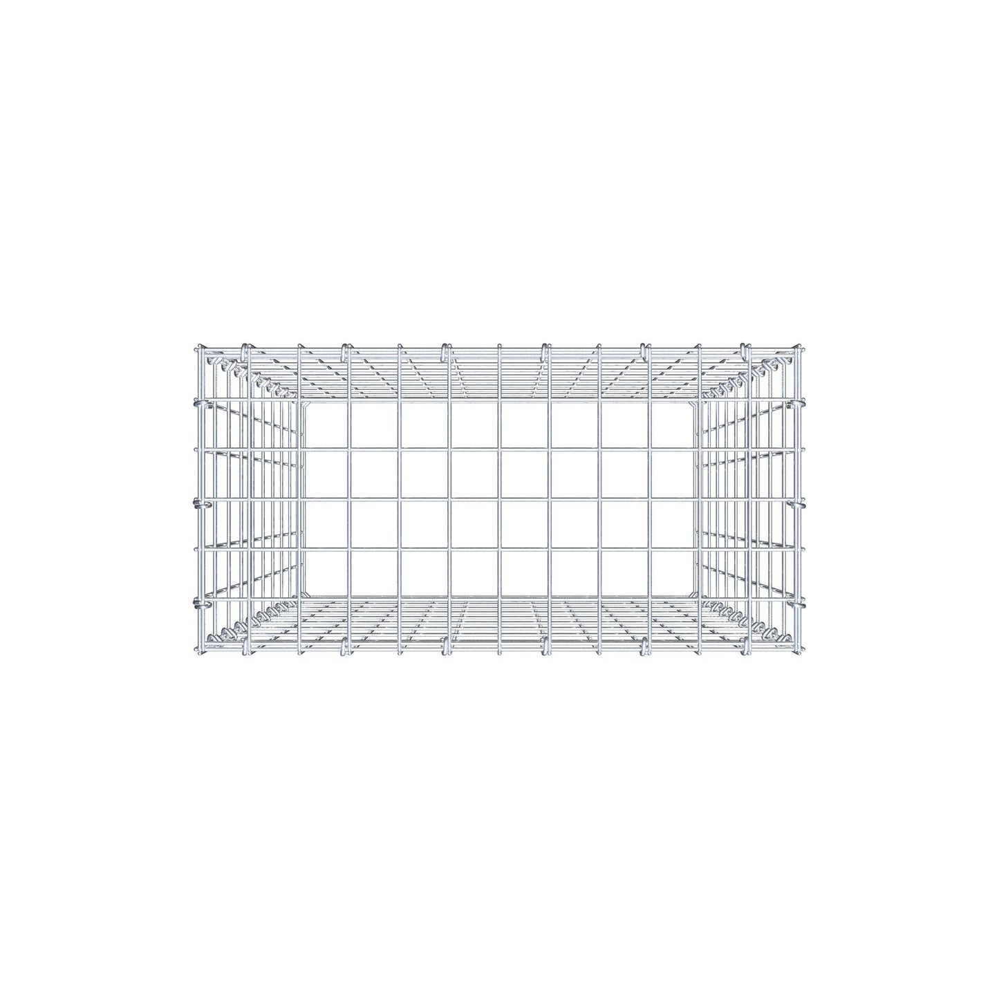 Anbaugabione Typ 3 100 cm x 60 cm x 30 cm (L x H x T), Maschenweite 5 cm x 10 cm, C-Ring