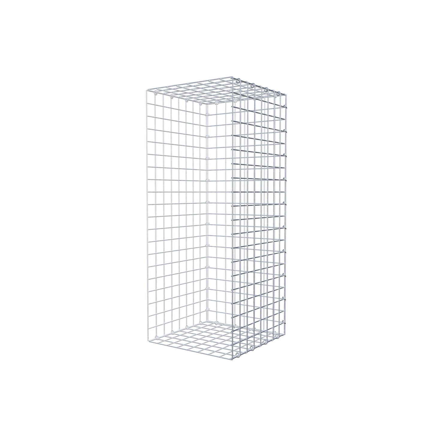 Gavión complementario de tipo 2 100 cm x 40 cm x 40 cm (largo x alto x fondo), malla 5 cm x 5 cm, anillo en C