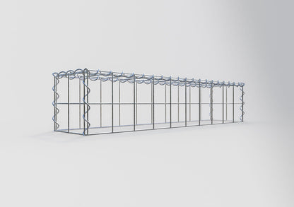 Anbaugabione Typ 3 100 cm x 20 cm x 20 cm (L x H x T), Maschenweite 10 cm x 10 cm, Spirale
