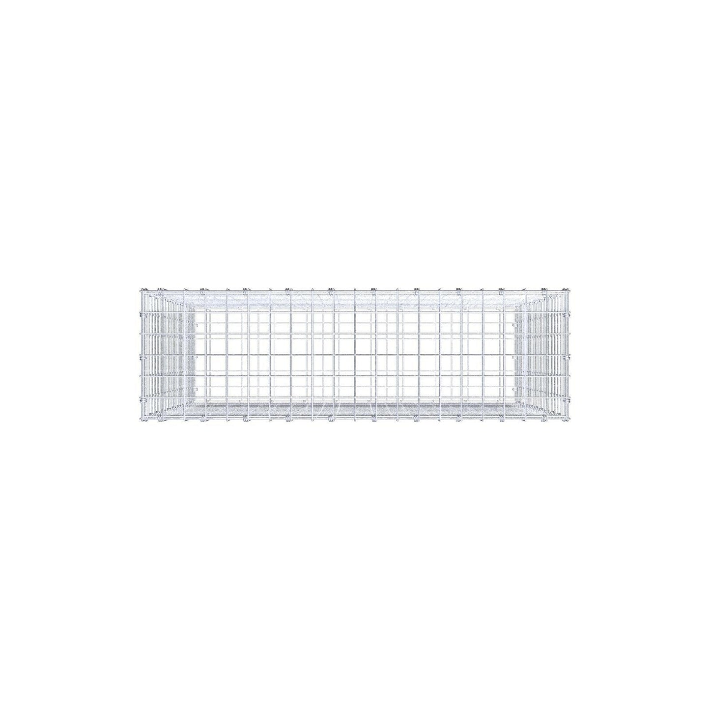 Gabbione 100 cm x 100 cm x 30 cm (L x H x P), maglia 5 x 5 cm, anello a spirale