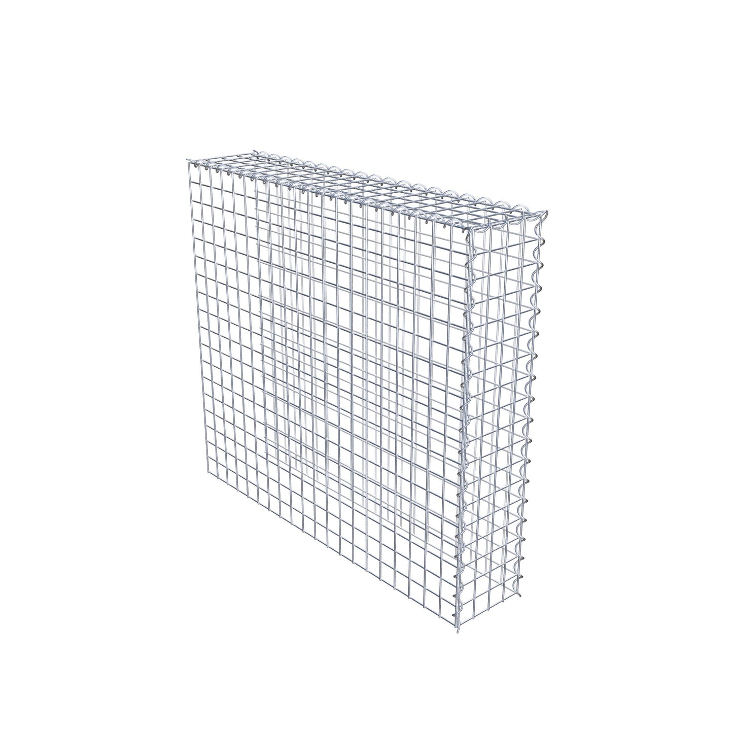 Gabbione aggiuntivo tipo 4 100 cm x 90 cm x 20 cm (L x H x P), dimensione maglia 5 cm x 5 cm, a spirale