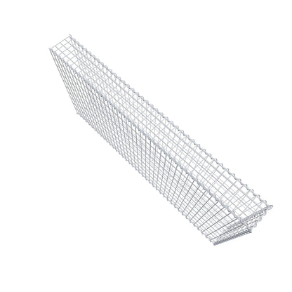 Extra gabion typ 2 200 cm x 100 cm x 20 cm (L x H x D), maskstorlek 5 cm x 10 cm, spiral
