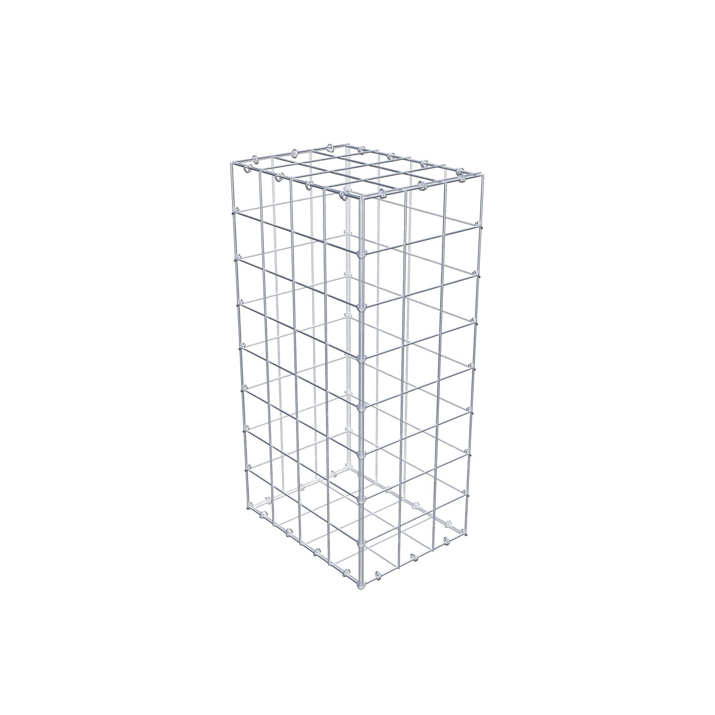 Gabbione 80 cm x 40 cm x 30 cm (L x H x P), maglia 10 cm x 10 cm, anello a C