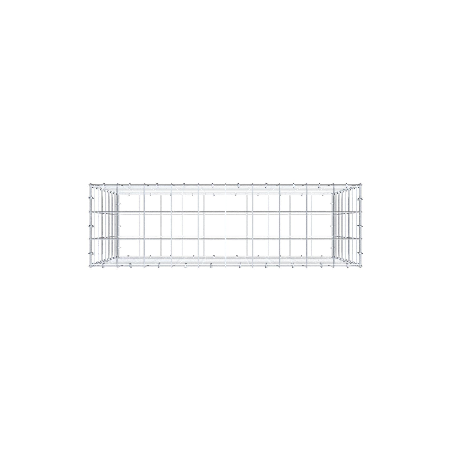 Gabion 100 cm x 80 cm x 30 cm (L x H x D), mesh size 10 cm x 10 cm, C-ring