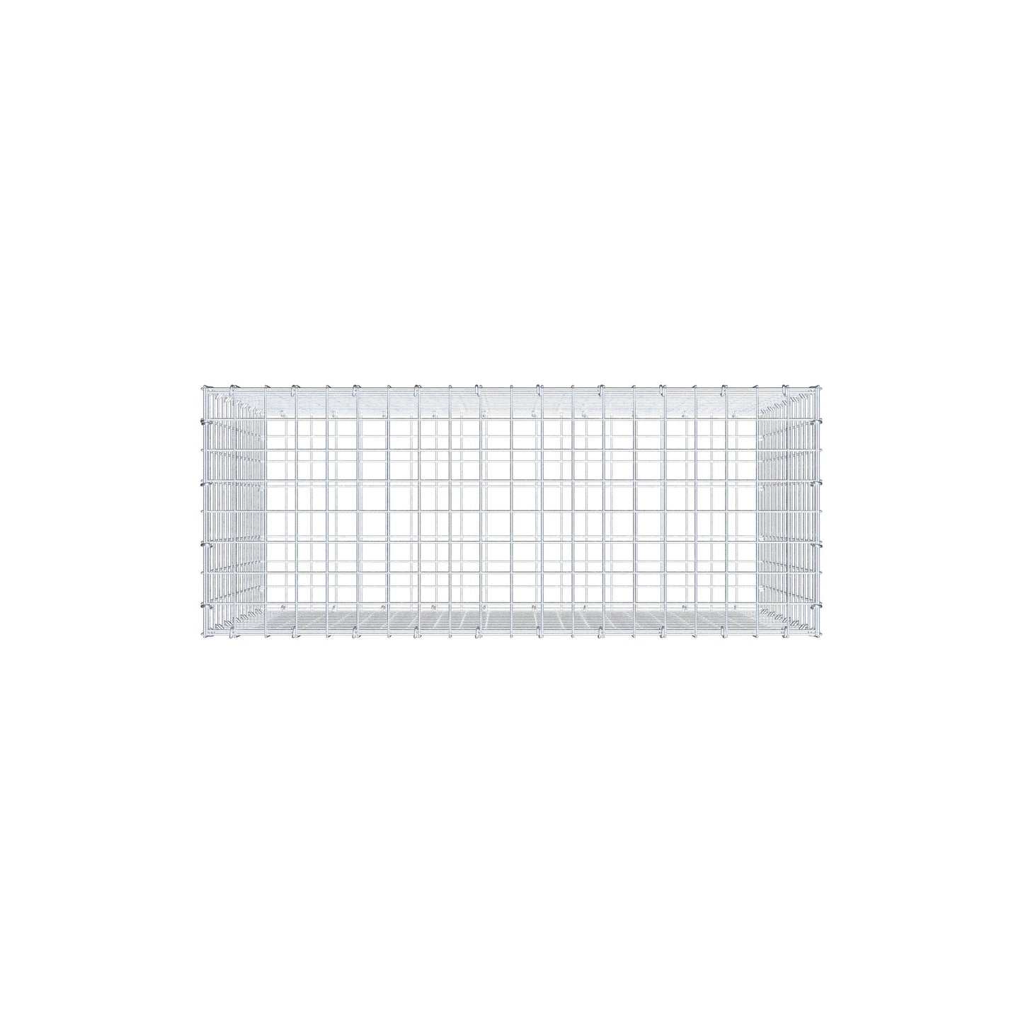 Gabbione 100 cm x 70 cm x 40 cm (L x H x P), maglia 5 cm x 5 cm, anello a C
