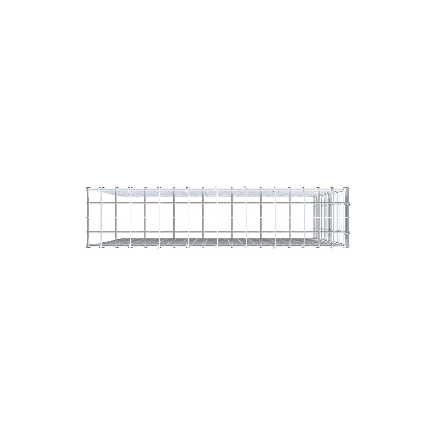 Gabbione aggiuntivo tipo 4 100 cm x 90 cm x 20 cm (L x H x P), maglia 5 cm x 5 cm, anello a C