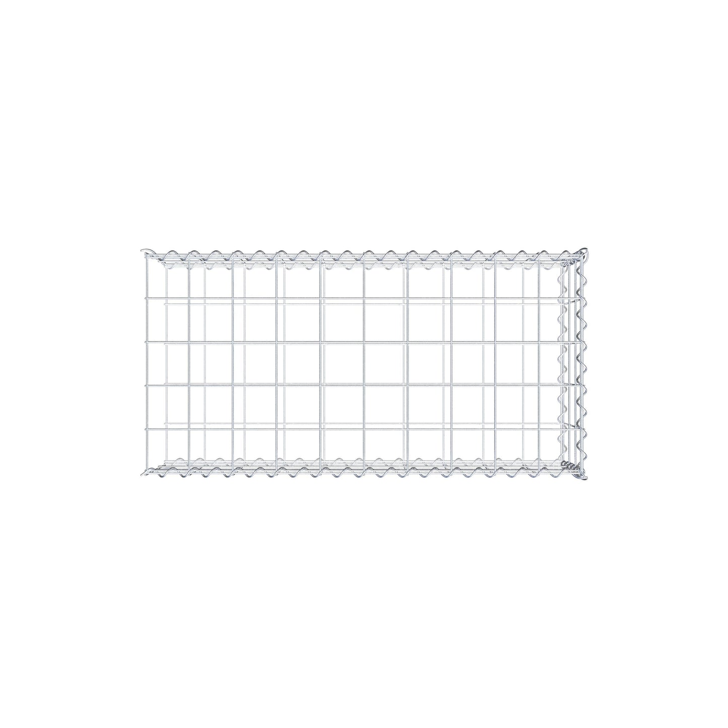 Udvokset gabion type 2 100 cm x 30 cm x 50 cm (L x H x D), maskestørrelse 10 cm x 10 cm, spiral