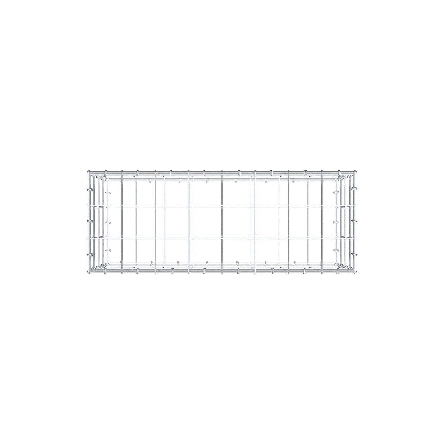 Gabbione 80 cm x 40 cm x 30 cm (L x H x P), maglia 10 cm x 10 cm, anello a C