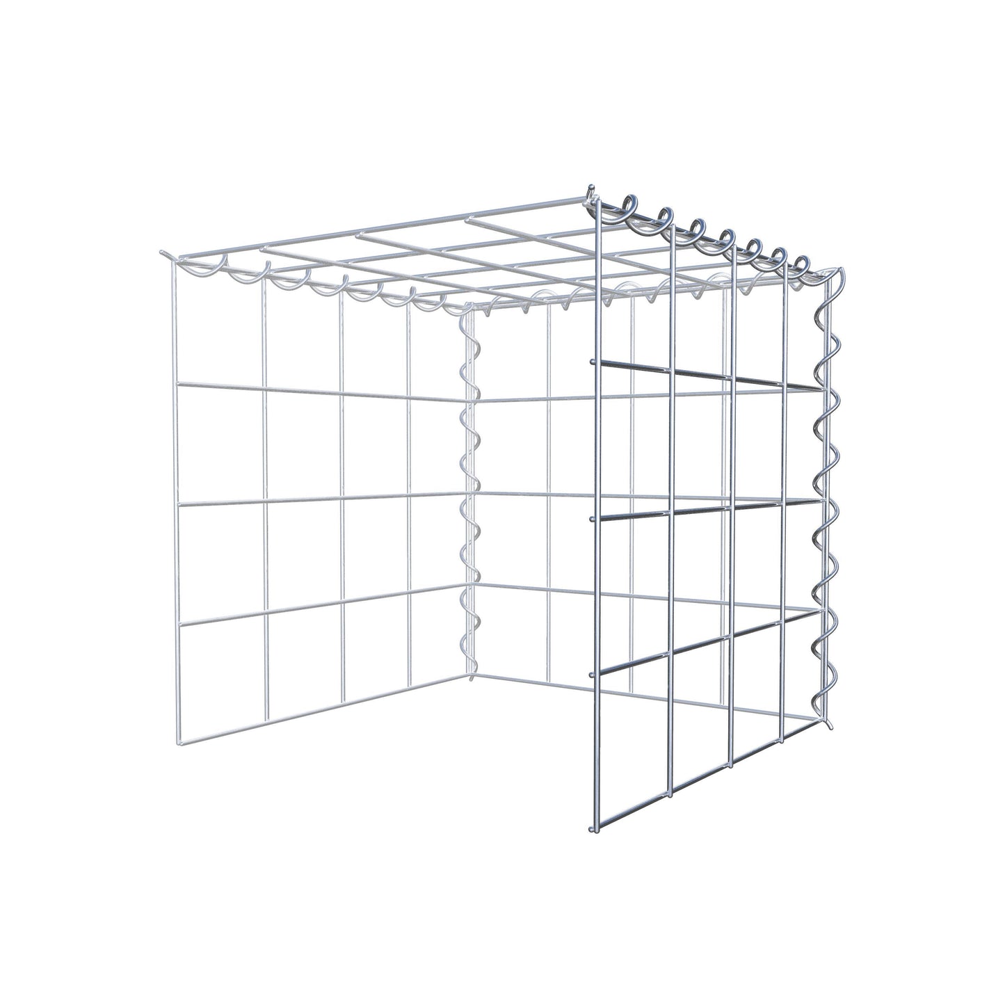 Opvokset gabion type 4 40 cm x 40 cm x 40 cm (L x H x D), maskestørrelse 10 cm x 10 cm, spiral