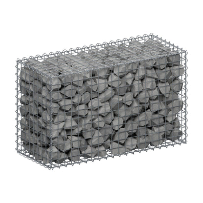 Gabione 100 cm x 60 cm x 40 cm (L x H x T), Maschenweite 5 cm x 5 cm, Spirale