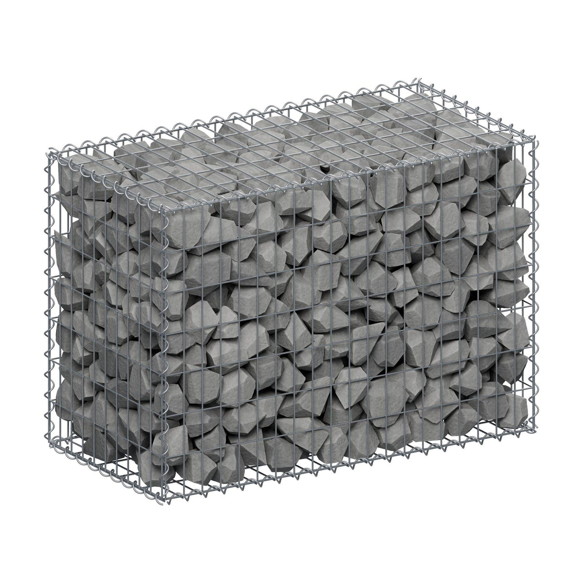 Gabbione 100 cm x 70 cm x 50 cm (L x H x P), maglia 5 cm x 10 cm, spirale