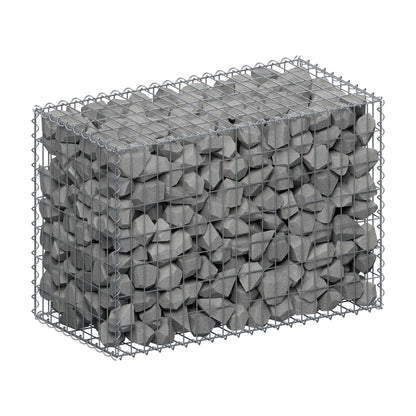 Gabbione 100 cm x 70 cm x 50 cm (L x H x P), maglia 5 cm x 10 cm, spirale