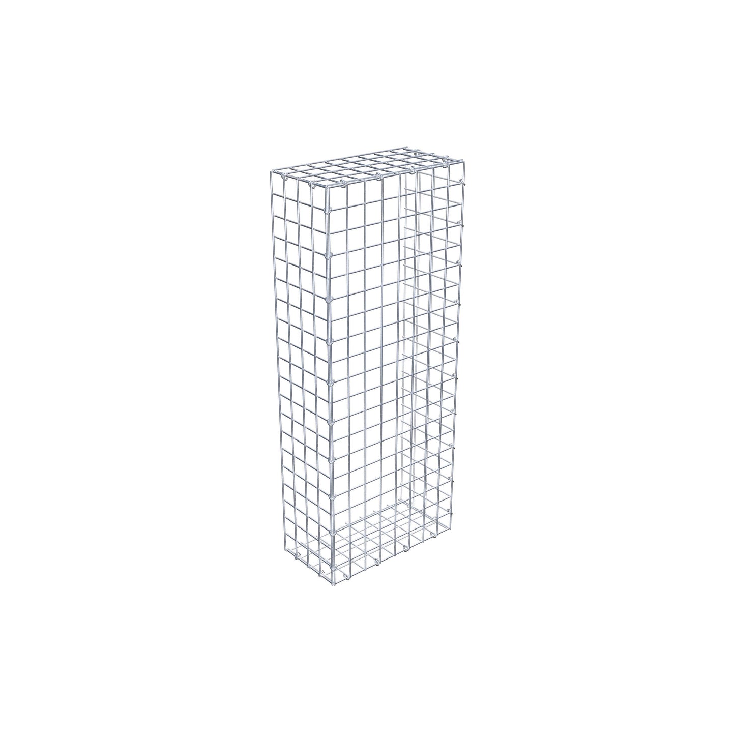 Type 2 oplegkorf 100 cm x 20 cm x 40 cm (L x H x D), maaswijdte 5 cm x 5 cm, C-ring