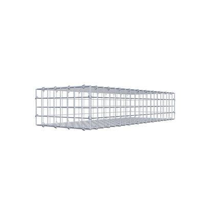 Gabbione 100 cm x 20 cm x 40 cm (L x H x P), maglia 5 cm x 5 cm, anello a C