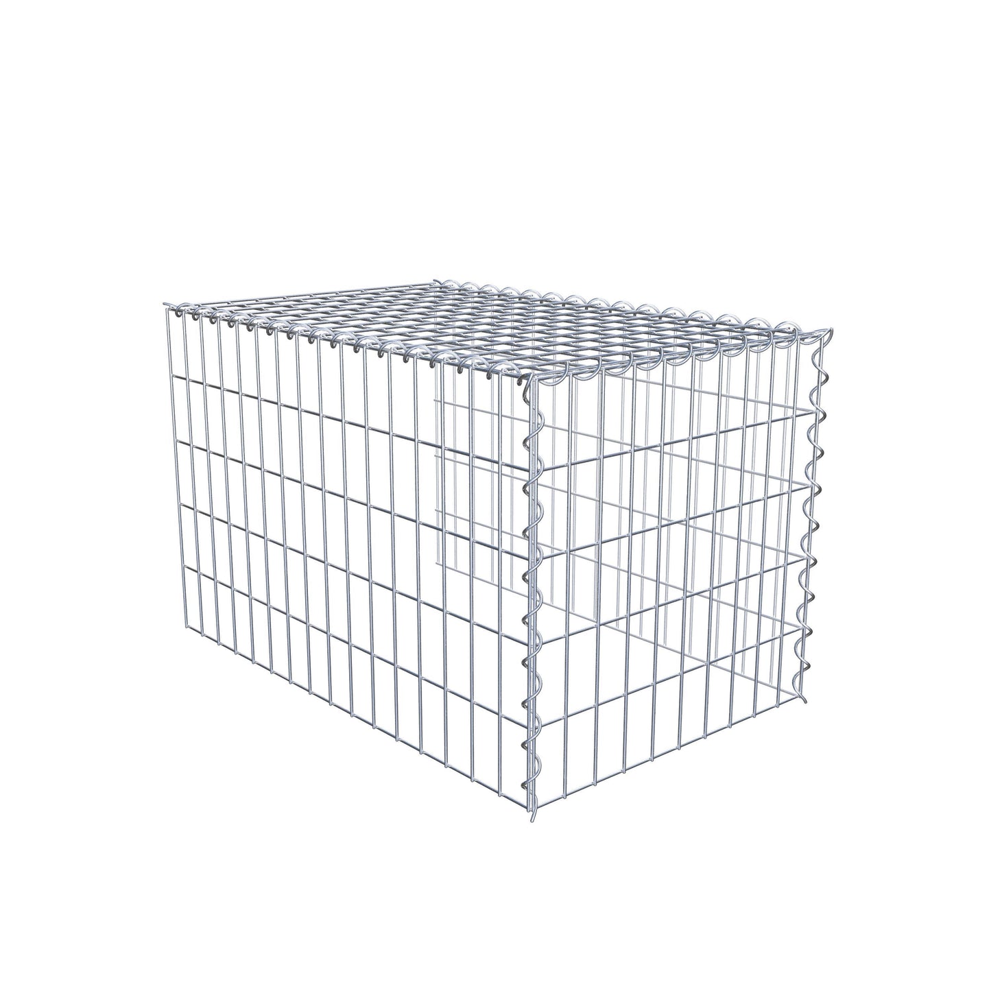 Anbaugabione Typ 4 80 cm x 50 cm x 50 cm (L x H x T), Maschenweite 5 cm x 10 cm, Spirale