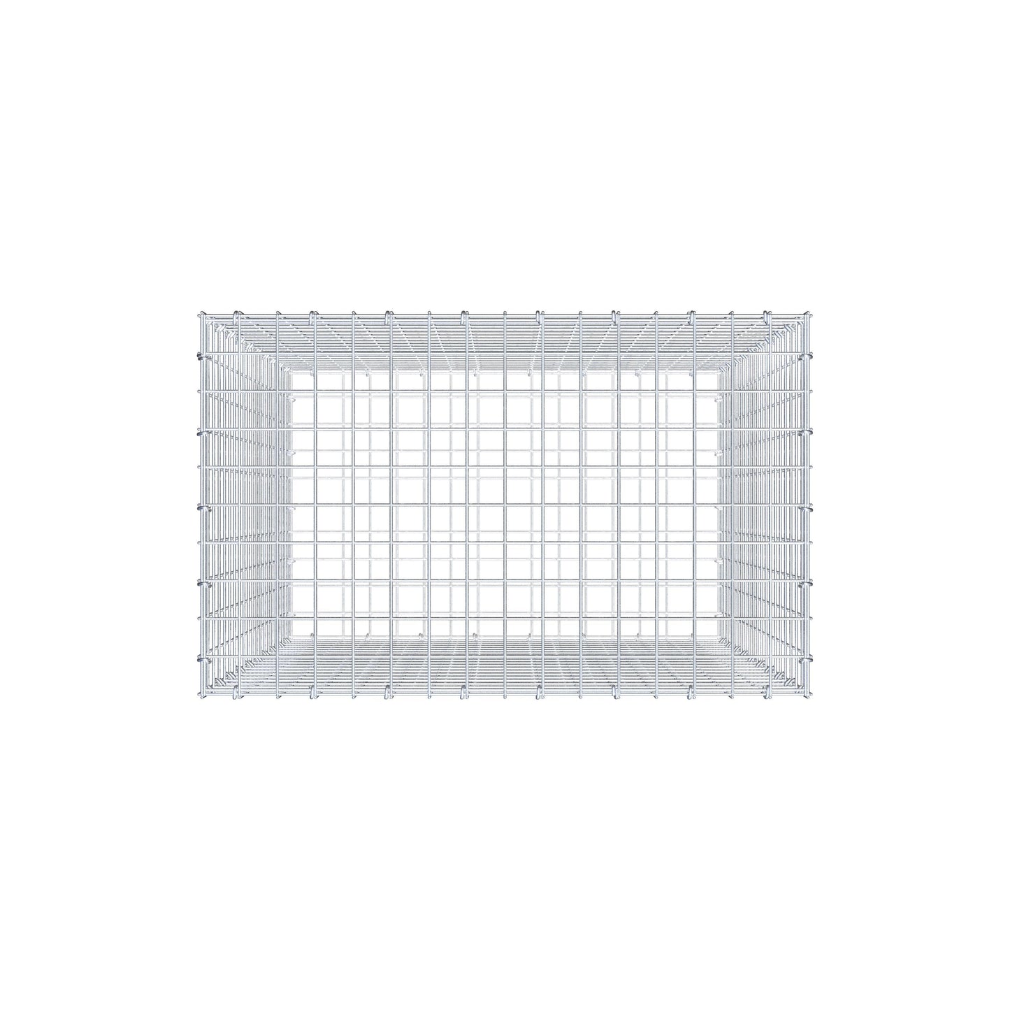 Schanskorf 100 cm x 80 cm x 50 cm (L x H x D), maaswijdte 5 cm x 5 cm, C-ring