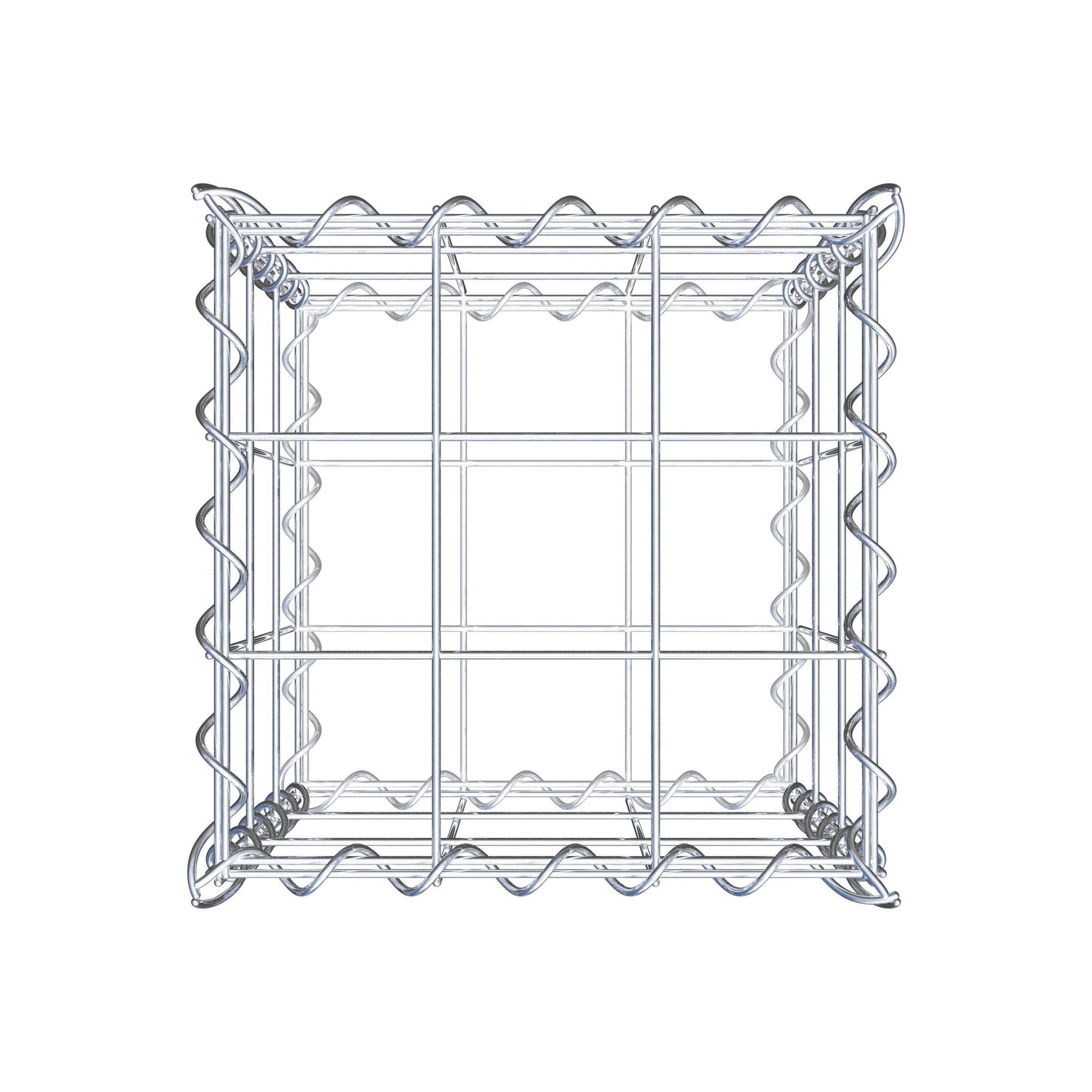Gabione 30 cm x 30 cm x 30 cm (L x H x T), Maschenweite 10 cm x 10 cm, Spirale