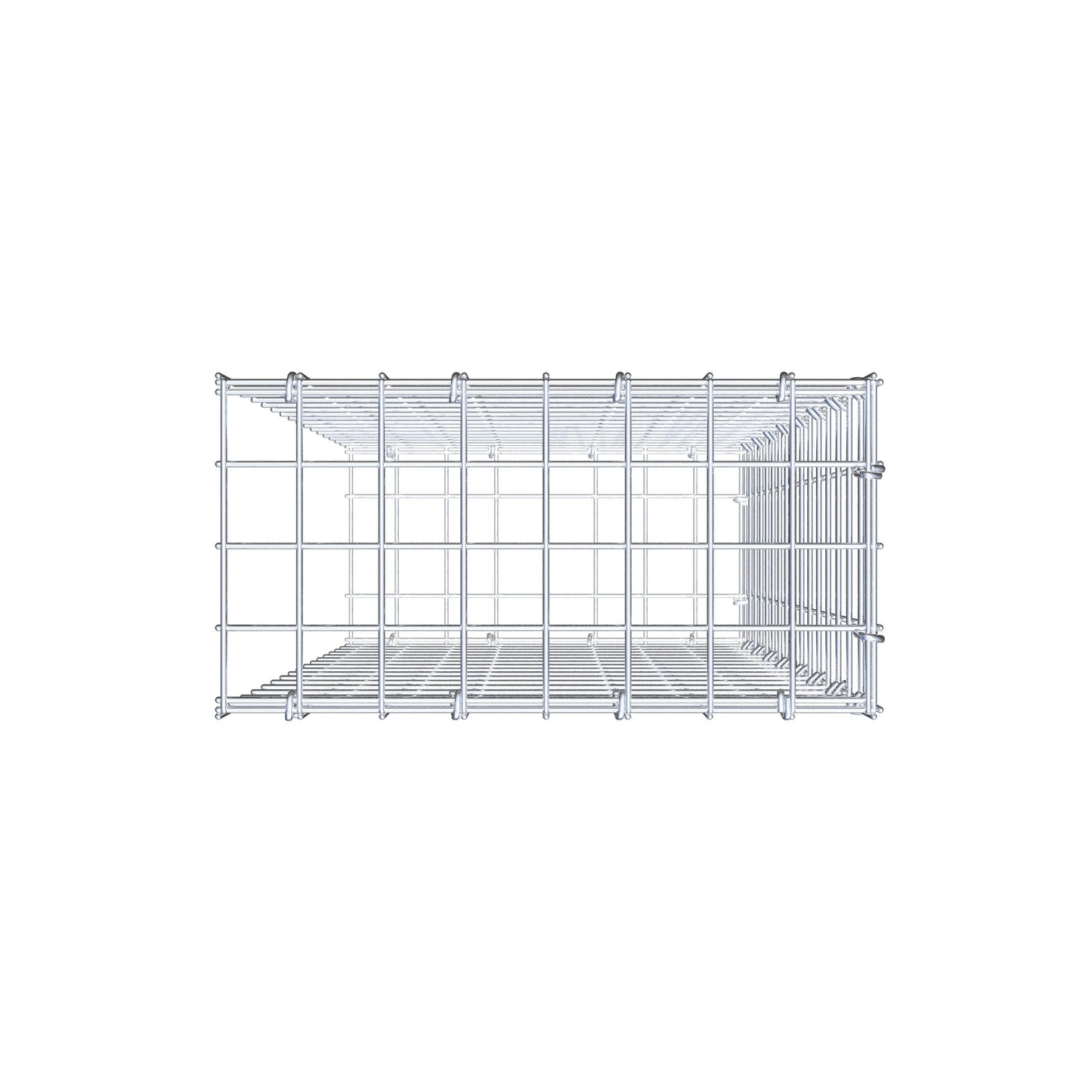 Fourche rapportée type 2 80 cm x 40 cm x 20 cm (L x H x P), mailles 5 cm x 5 cm, anneau C
